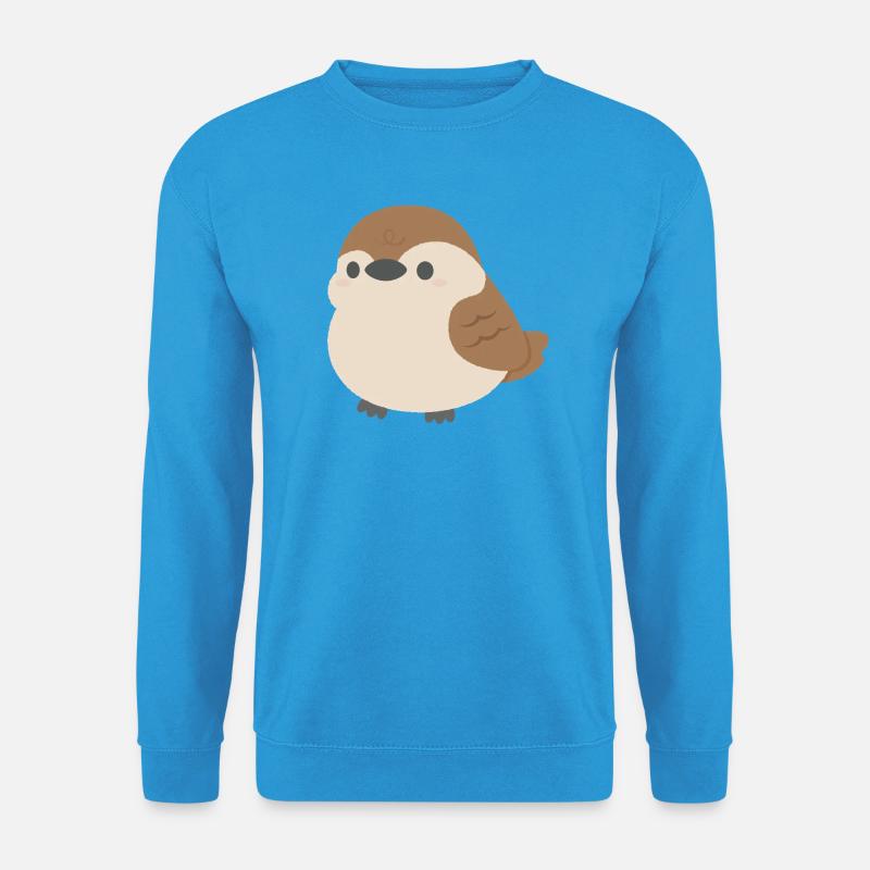 Rundlicher Spatz - Unisex Pullover - Meeresblau