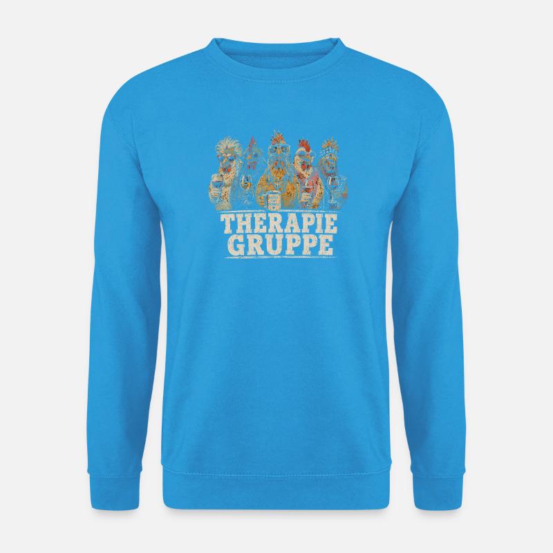 Therapiegruppe Hühner Lounge - Unisex Pullover - Meeresblau