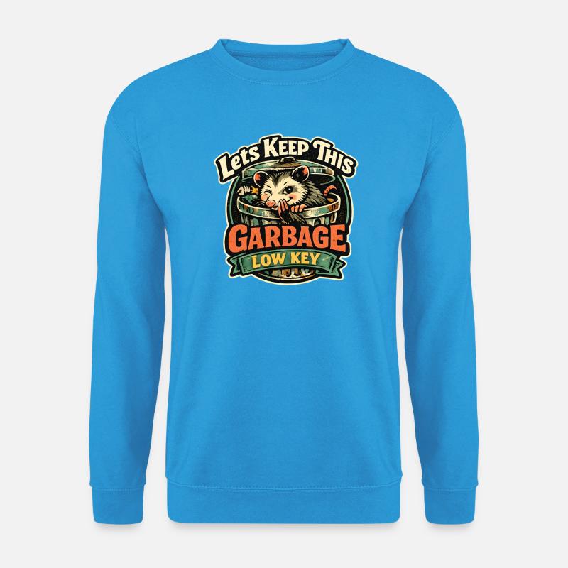 Garbage Low Key Waschbär - Unisex Pullover - Meeresblau