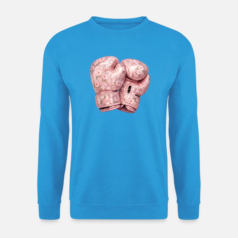 Blumen-Boxhandschuhe - Unisex Pullover - Meeresblau