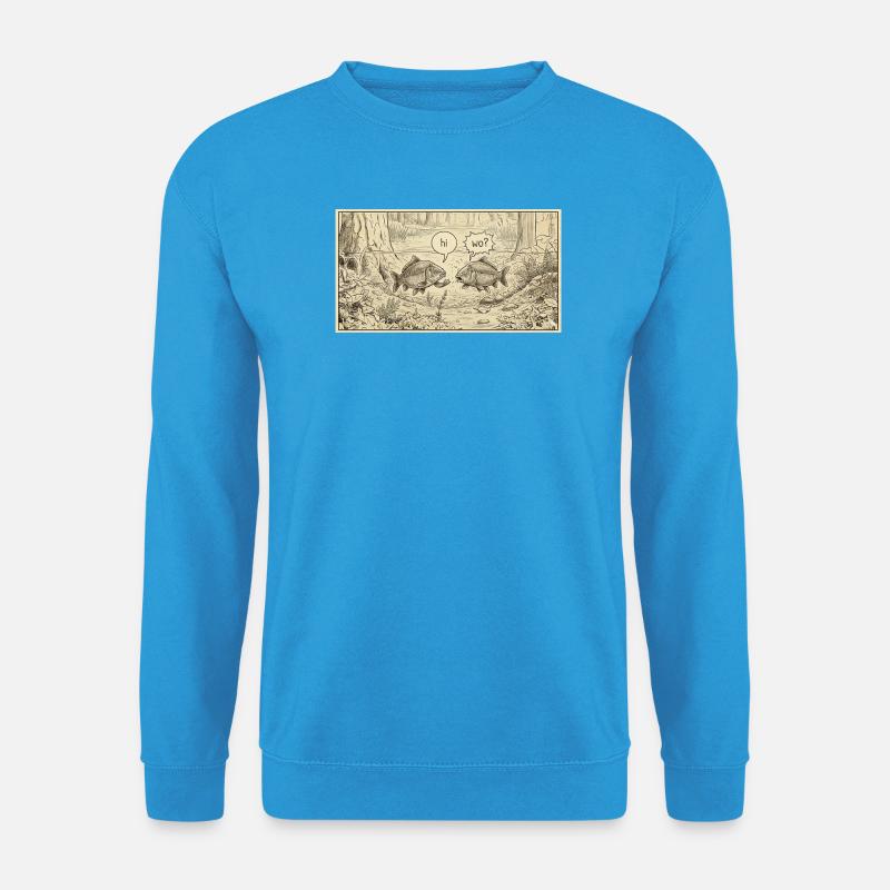 Fischgespräch im Teich - Unisex Pullover - Meeresblau