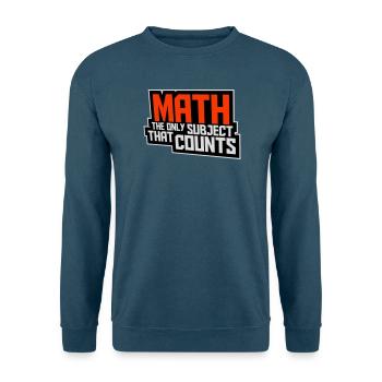 Les mathématiques La seule matière qui compte Nerd Mathe Logo - Sweat-shirt Unisexe - bleu mer - Devant - Alina (178cm) & Michal (187cm)