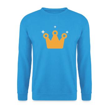 Crown Queen King Princess - Gift Ladies - Unisex Sweatshirt - sea blue - Front - Alina (178cm) & Michal (187cm)