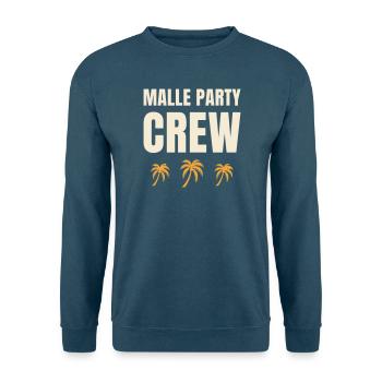 Équipe de la Malle Party Holiday à Majorque Enterrement de vie de garçon Été - Sweat-shirt Unisexe - bleu mer - Devant - Alina (178cm) & Michal (187cm)