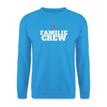Familie Crew Family Zusammenhalt Team Liebe Gruppe - Unisex Pullover - Meeresblau - Vorne - Alina (178cm) & Michal (187cm)