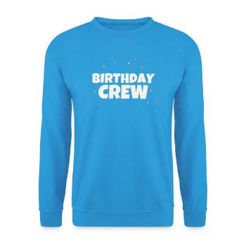 Groupe de célébration de l’équipe de l’équipe d’anniversaire - Sweat-shirt Unisexe - bleu mer - Devant - Alina (178cm) & Michal (187cm)