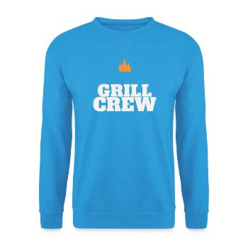 Équipe de grillage barbecue grillé Grill Master Team Fête des pères - Sweat-shirt Unisexe - bleu mer - Devant - Alina (178cm) & Michal (187cm)