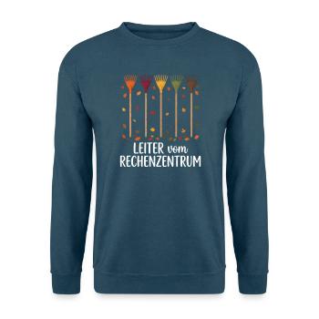Rechenzentrum Gärtner Garten Gartenarbeit - Unisex Pullover - Meeresblau - Vorne - Alina (178cm) & Michal (187cm)