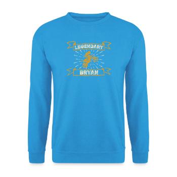 Biker Bryan - Sweat-shirt Unisexe - bleu mer - Devant - Alina (178cm) & Michal (187cm)