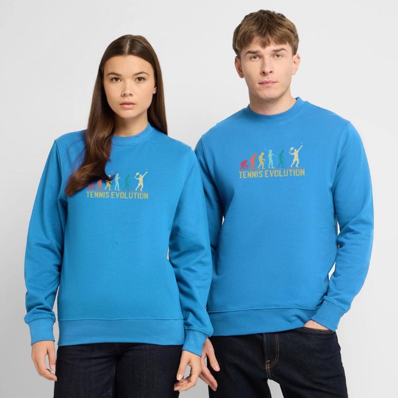 Tennis Evolution Evolution Graphic Design Unisex Sweatshirt