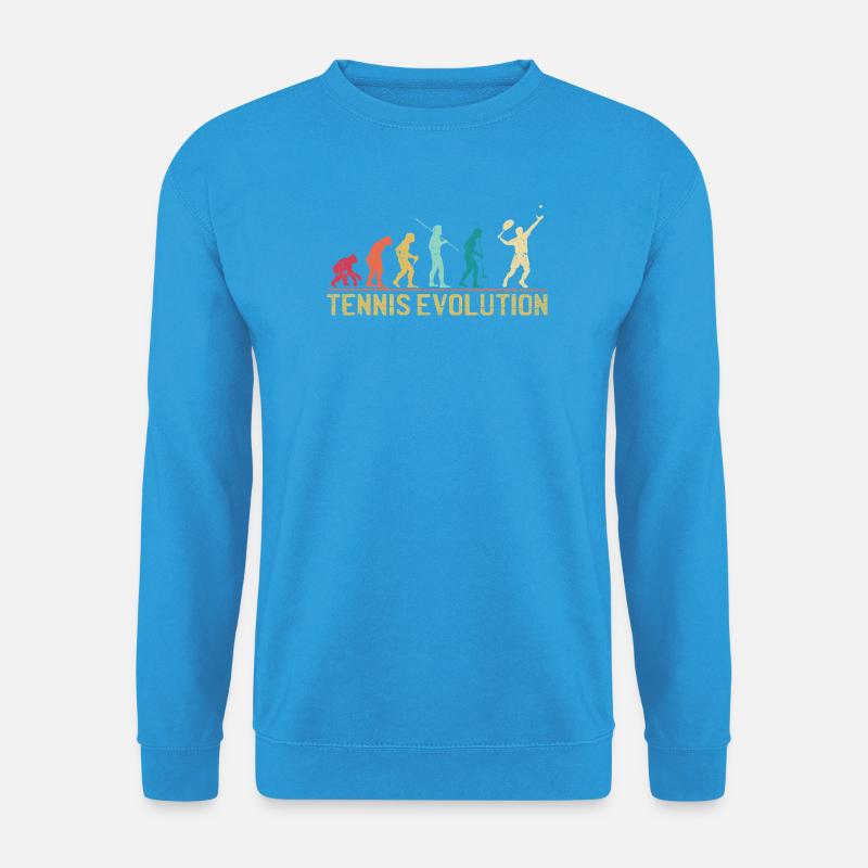 Tennis Evolution Evolution Conception graphique - Sweat-shirt Unisexe - bleu mer