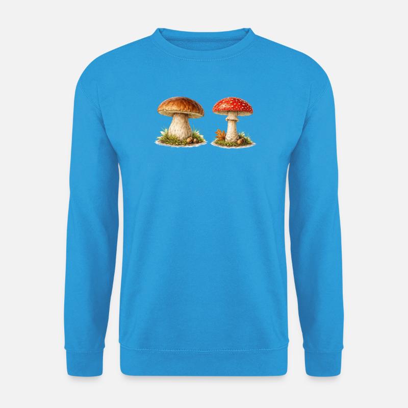 Grzyby leśne Grzyby w stylu akwarelowym - Bluza unisex - morski