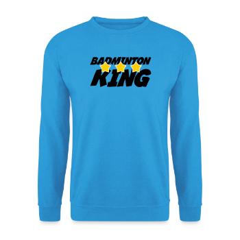 The King of Badminton - Unisex Sweatshirt - sea blue - Front - Alina (178cm) & Michal (187cm)