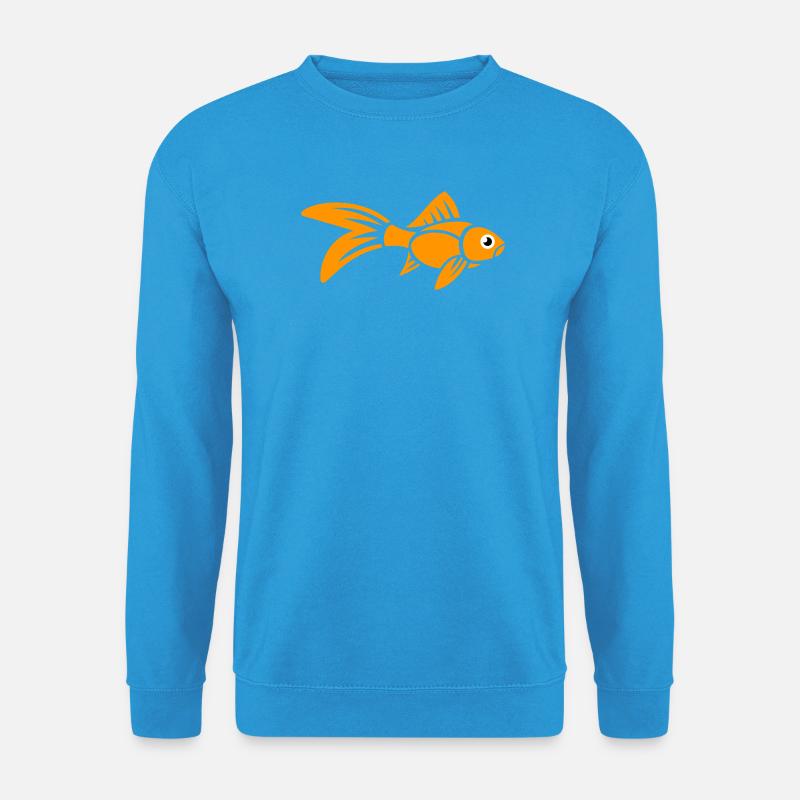 Stilisierter Goldfisch - Unisex Pullover - Meeresblau