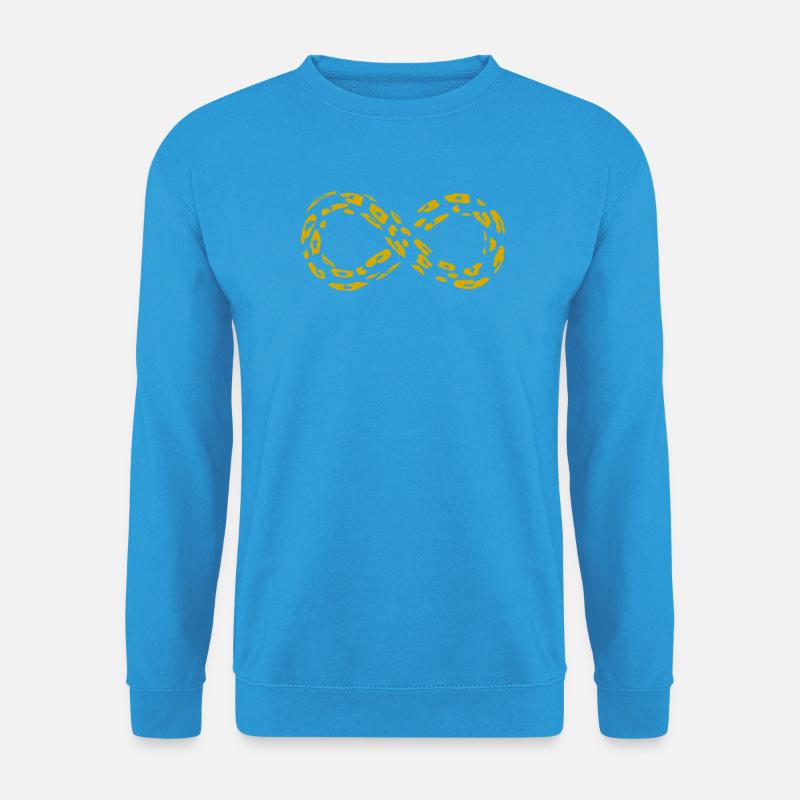 Leopard Infinity Loop (alternate) - Unisex Sweatshirt - sea blue