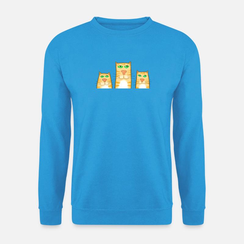 3 Katzen - Unisex Pullover - Meeresblau