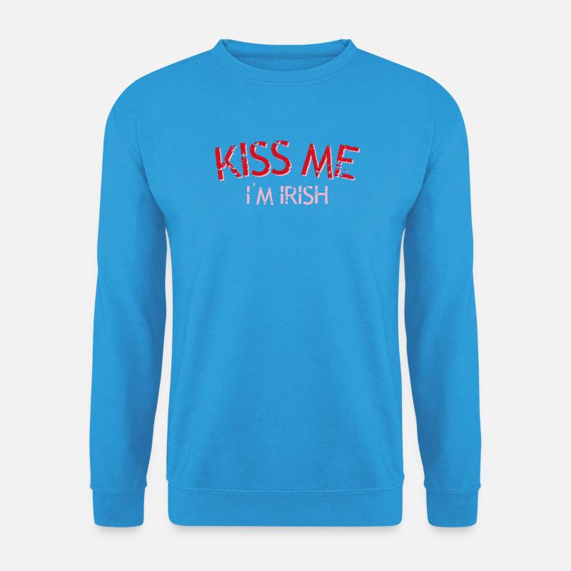 Küss mich, ich bin Ire - Unisex Pullover - Meeresblau