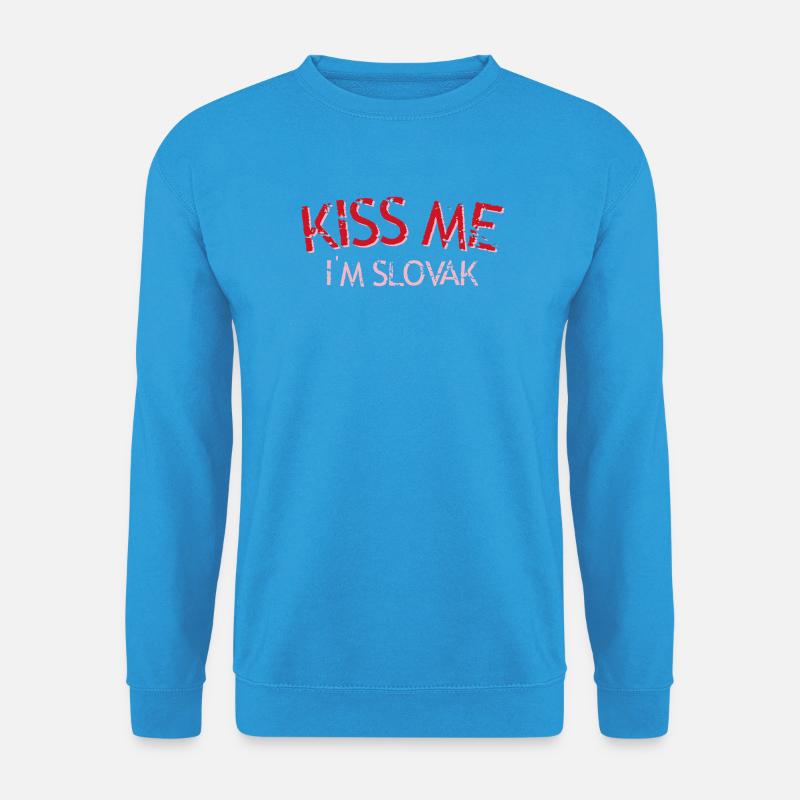 Küss mich, ich bin slowakisch Graffiti - Unisex Pullover - Meeresblau
