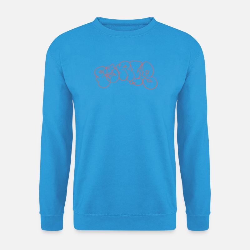 Rote Linienkunst Paris Graffiti - Unisex Pullover - Meeresblau