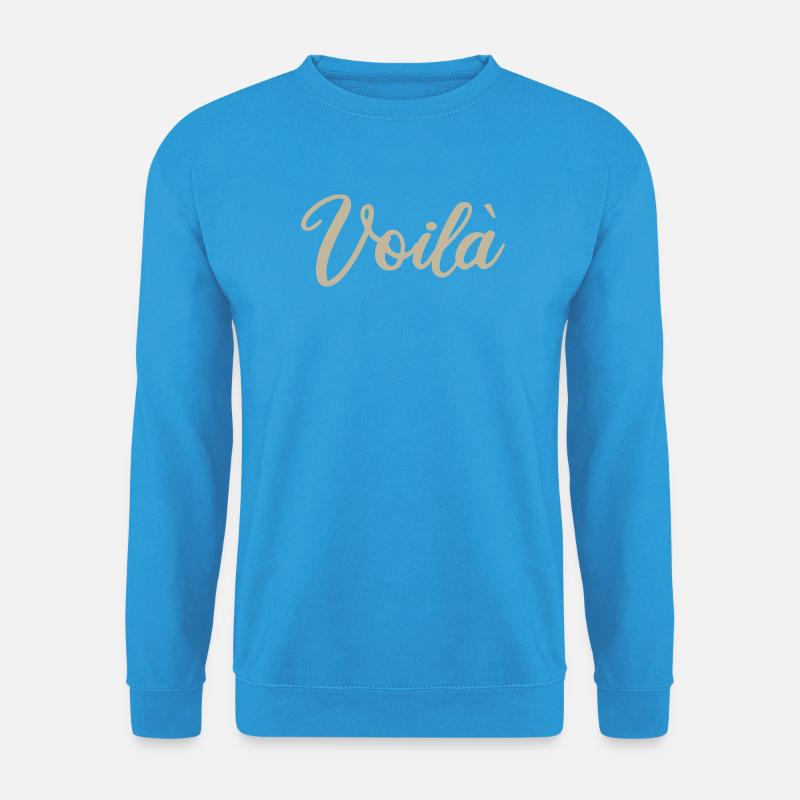 Voila Handlettered Script Design - Unisex Pullover - Meeresblau