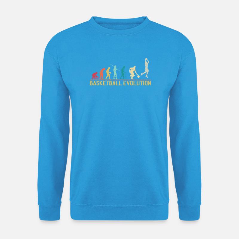 Basketball-Evolutions-Fortschrittsdesign - Unisex Pullover - Meeresblau