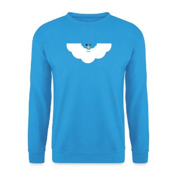 Cuddly Cloud Face - Unisex Sweatshirt - sea blue - Front - Alina (178cm) & Michal (187cm)