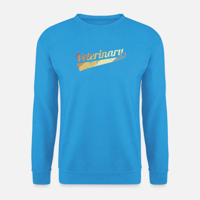 Tierarzt Retro Farbverlauf Logo - Unisex Pullover - Meeresblau