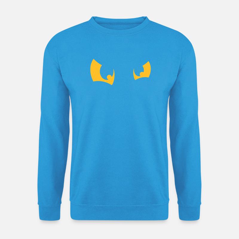 Zwei leuchtende Comic Augen - Unisex Pullover - Meeresblau