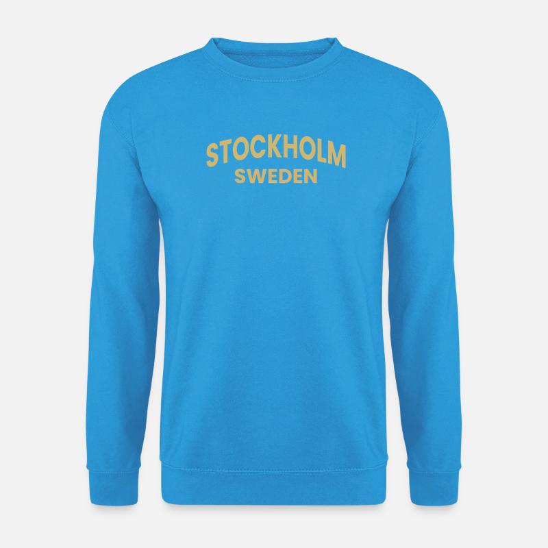 Stockholm – Schweden Textgestaltung - Unisex Pullover - Meeresblau