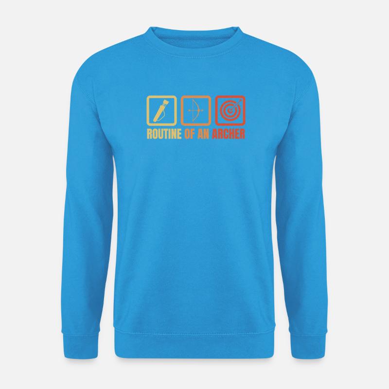 Bogensport Routine - Unisex Pullover - Meeresblau