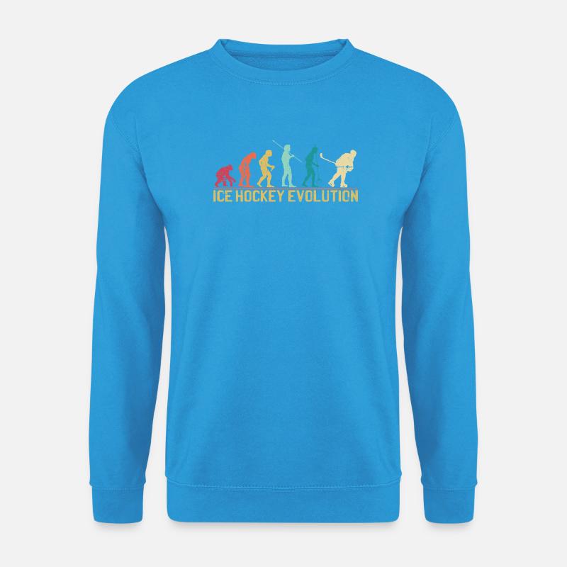 Hockey Evolution Silhouette Design - Unisex Pullover - Meeresblau