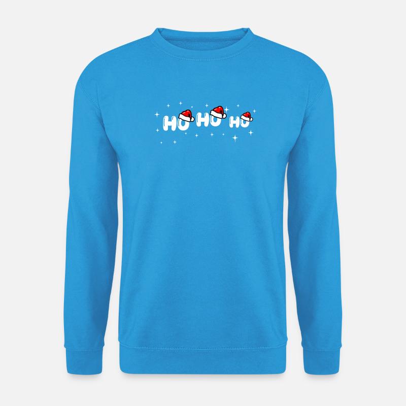 Ho Ho Ho Santa Schriftdesign - Unisex Pullover - Meeresblau