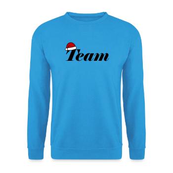 Équipe Chapeau de Noël - Sweat-shirt Unisexe - bleu mer - Devant - Alina (178cm) & Michal (187cm)