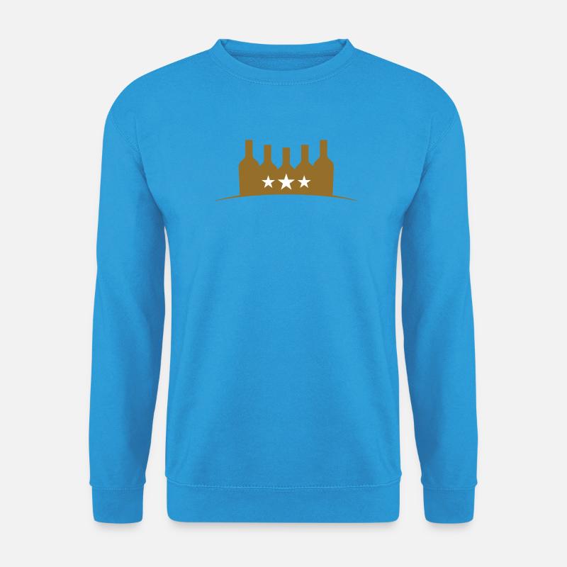 Goldflaschen – Alkohol - Unisex Pullover - Meeresblau