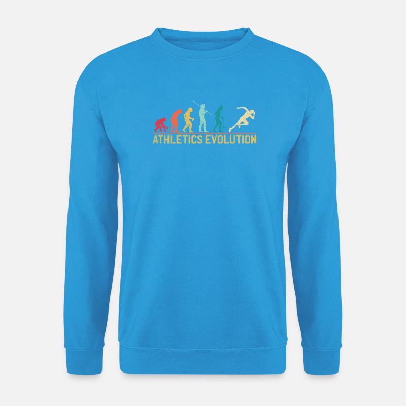 Evolution des athlètes humains Impression d’art - Sweat-shirt Unisexe - bleu mer