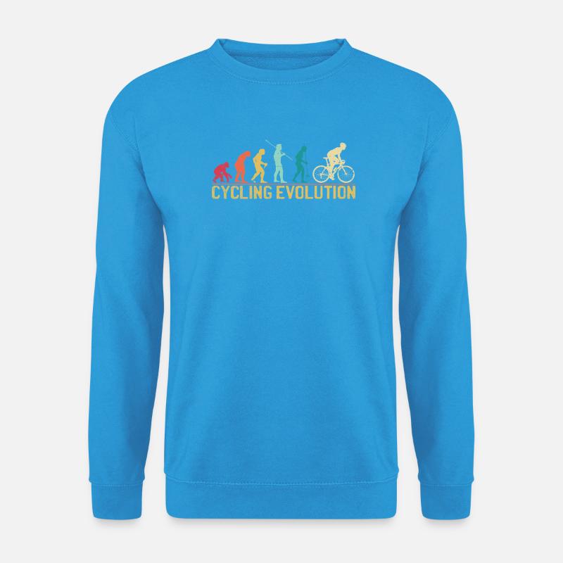 Radfahren Evolution Künstlerische Illustration - Unisex Pullover - Meeresblau
