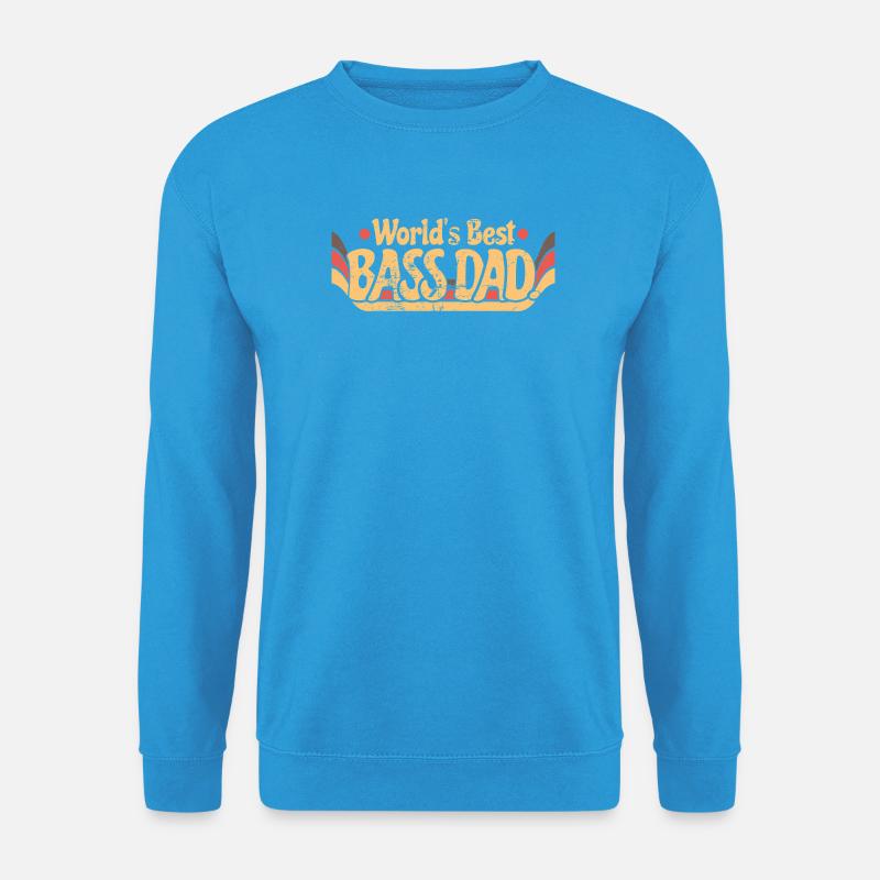 Der weltbeste Bass Dad Retro - Unisex Pullover - Meeresblau