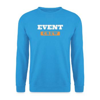 Event Crew Staff Team Veranstaltung Helfer Ordner - Unisex Pullover - Meeresblau - Vorne - Alina (178cm) & Michal (187cm)