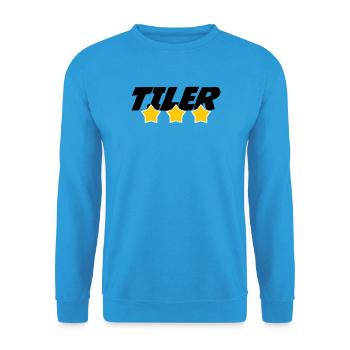 Tiler – pro tile laying precision trade - Unisex Sweatshirt - sea blue - Front - Alina (178cm) & Michal (187cm)