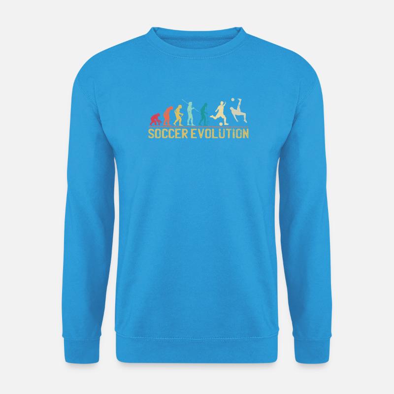 Soccer Evolution Progression Design - Unisex Pullover - Meeresblau