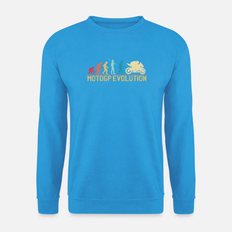 Motocross Evolution Silhouette Design - Unisex Pullover - Meeresblau