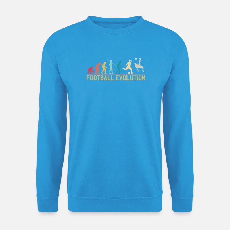 Design der Fußball-Evolution - Unisex Pullover - Meeresblau