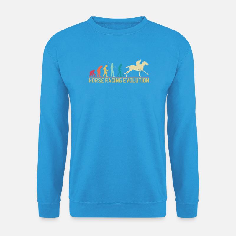 Pferderennen-Evolutionsdesign - Unisex Pullover - Meeresblau