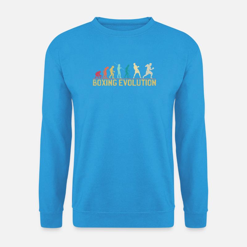 Boxing Evolution Progression Design - Unisex Sweatshirt - sea blue