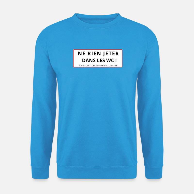 Toilette - Unisex Pullover - Meeresblau