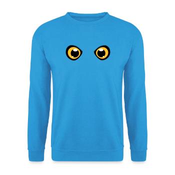 deux yeux brillants d'un hibou - Sweat-shirt Unisexe - bleu mer - Devant - Alina (178cm) & Michal (187cm)