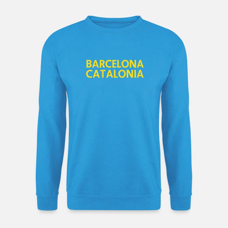 Barcelona – Katalonien Lyrisches Design - Unisex Pullover - Meeresblau