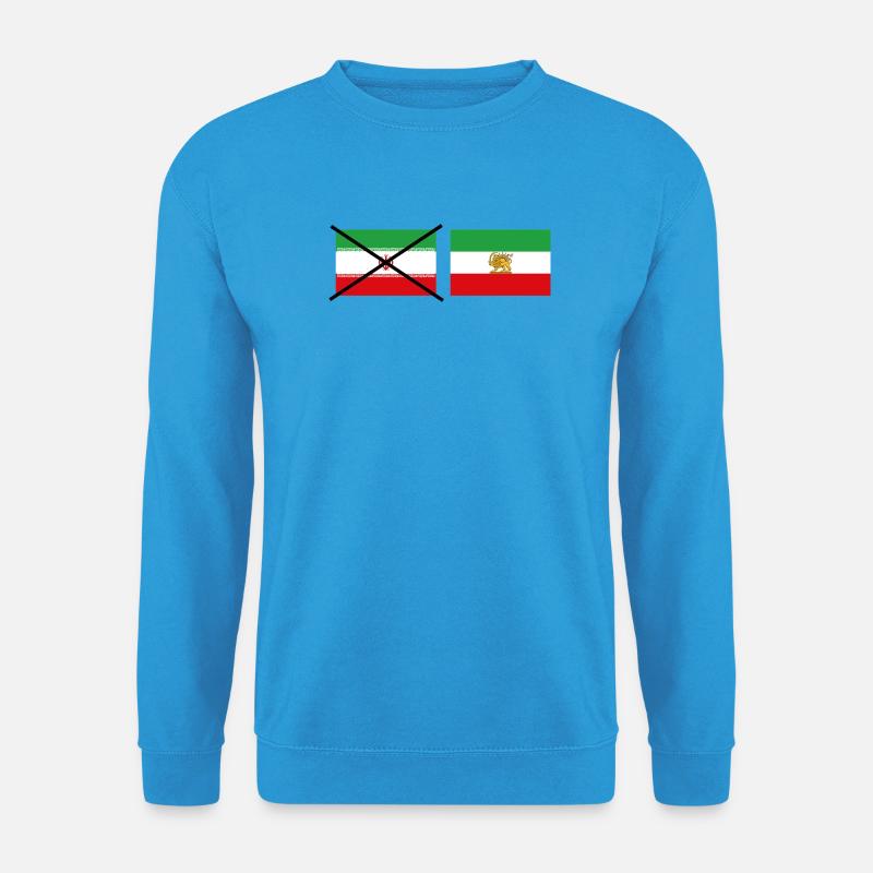 Crossed Iran Flag Grafikdesign - Unisex Pullover - Meeresblau