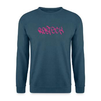 Rostock Graffiti Style T-Shirt - Sweat-shirt Unisexe - bleu mer - Devant - Alina (178cm) & Michal (187cm)