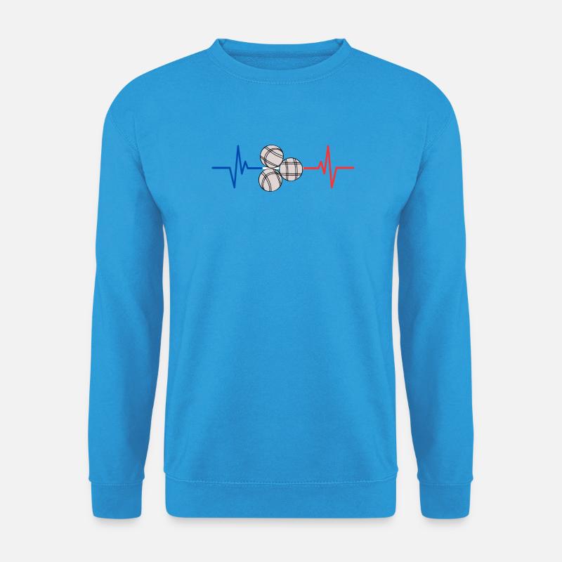Pétanque Battement de Coeur Frankreich - Unisex Pullover - Meeresblau